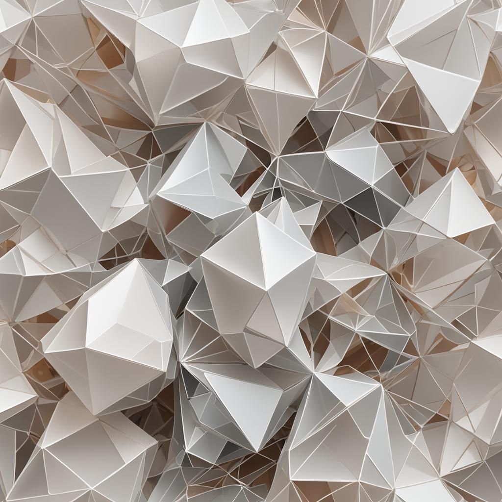 Abstract Geometric Art in Soft Calming Hues