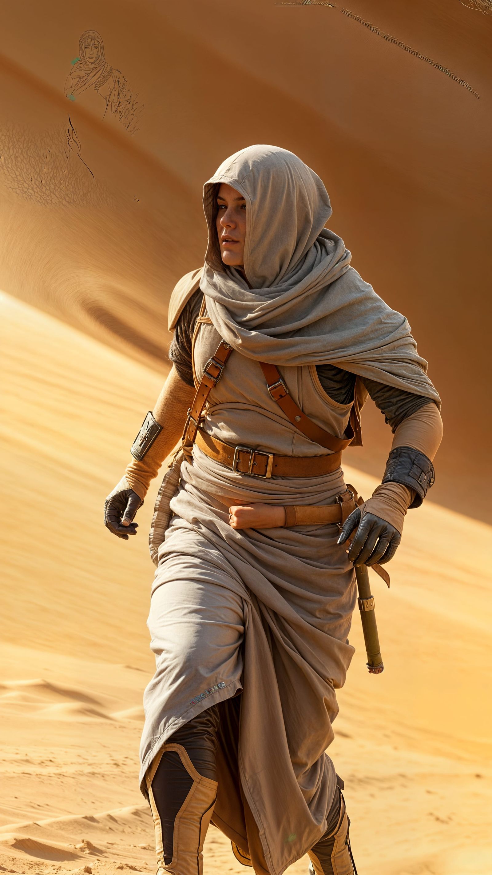 Desert Runner in Survival Suit