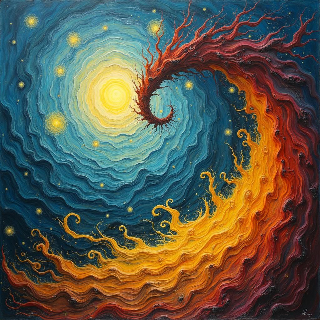 Dreamlike Scene in Post-Impressionist Style