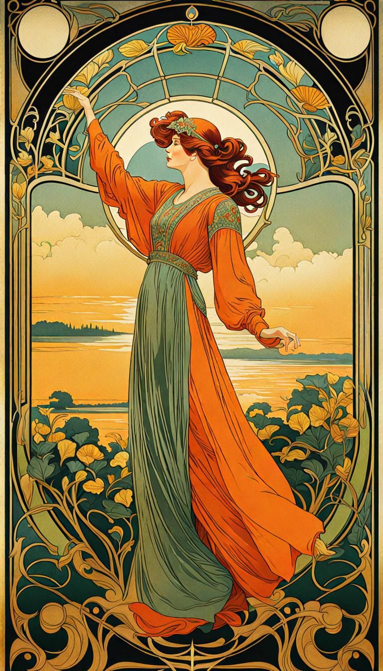 Elegant Art Nouveau Style Poster Design
