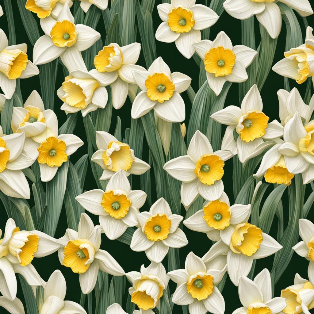 Daffodils in Elegance: Antique China Wedgewood