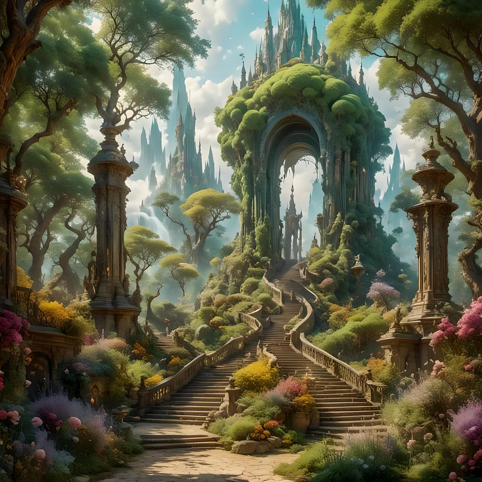 A Beautiful Garden Landscape (upscaled)