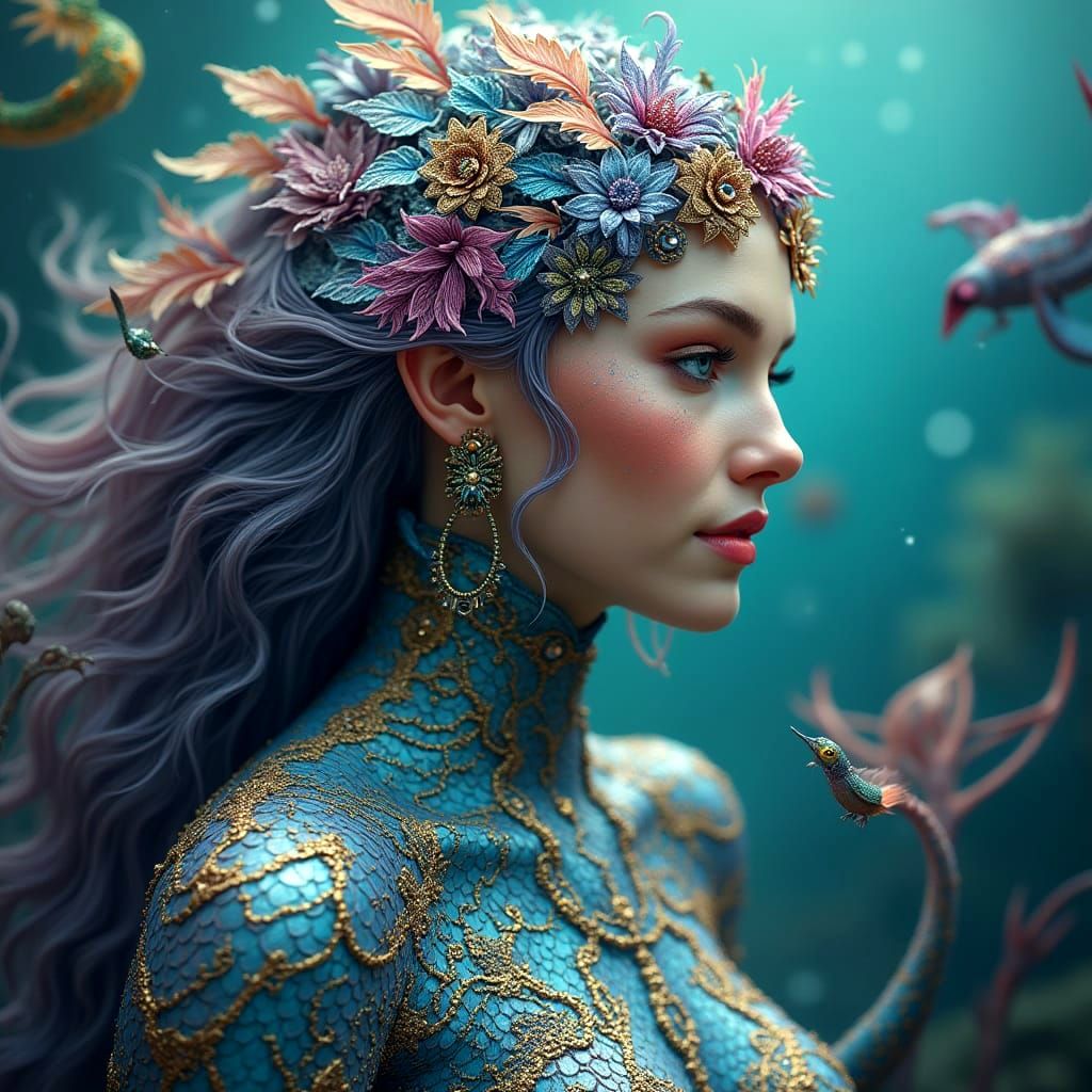 Aquatic Utopia: Merfolk in Detailed Concept Art