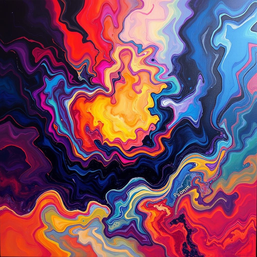 Ethereal Dreamscapes in Vibrant Abstraction