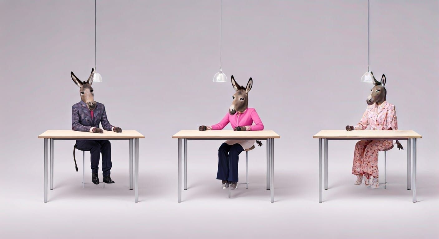 Whimsical Peopledonkeys in a Fashion Dreamscape