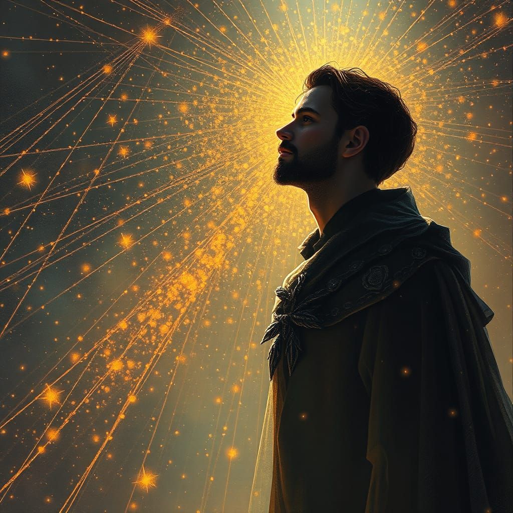 Light Overcoming Shadow: A Pointillist Concept Art