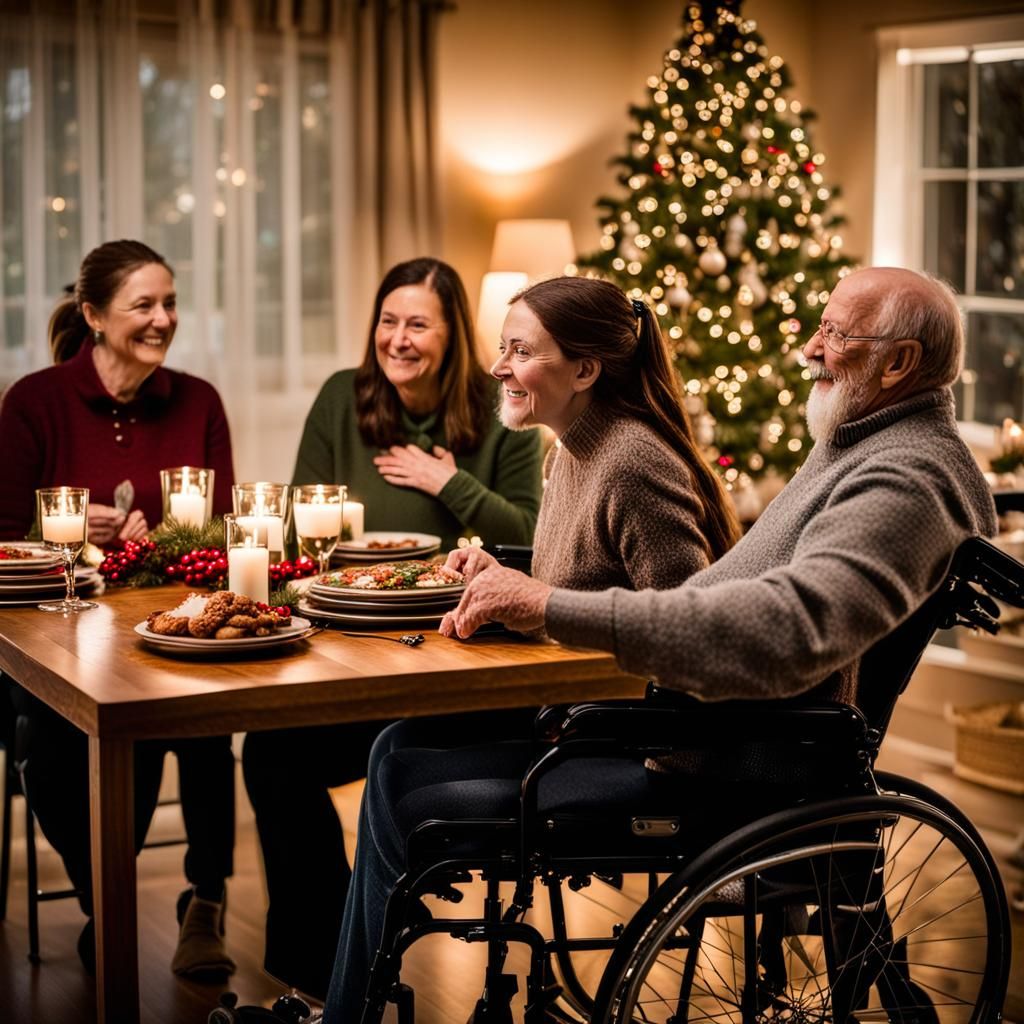 Family Christmas Celebration: Natural Lighting, Bokeh