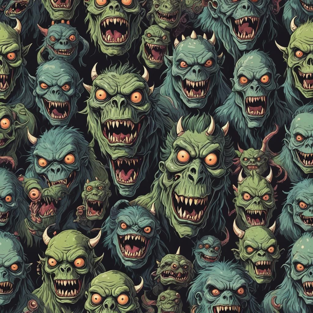 Whimsical Monster Portrait A Go Go