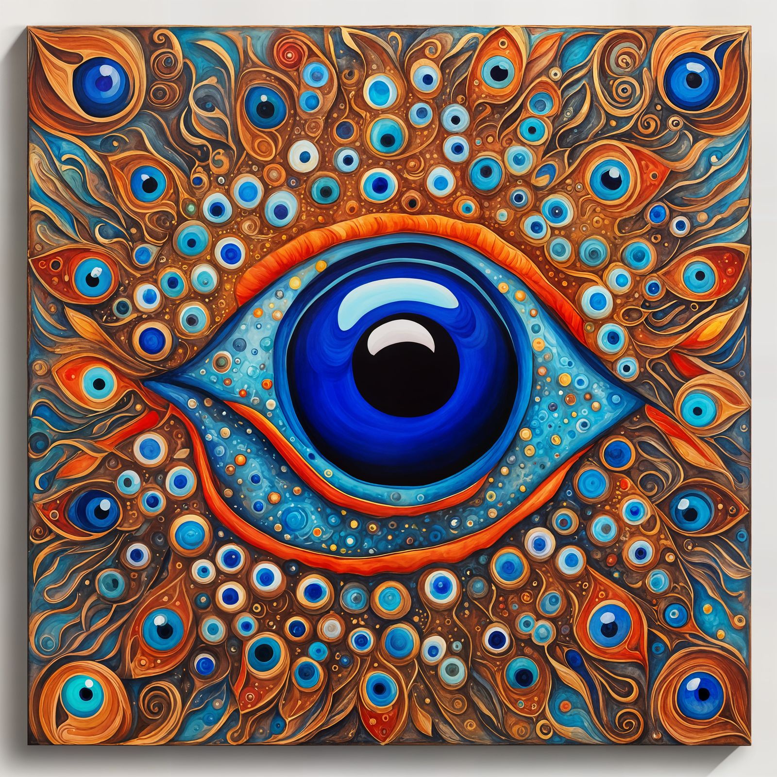 Abstract Nazar Evil Eye Protection Amulet