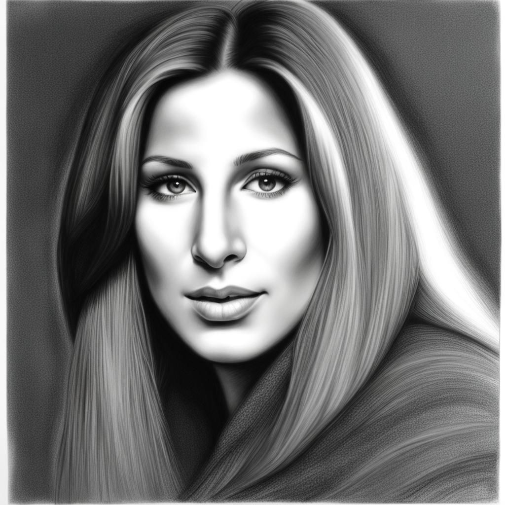 Detailed Charcoal Drawing of a Young Woman