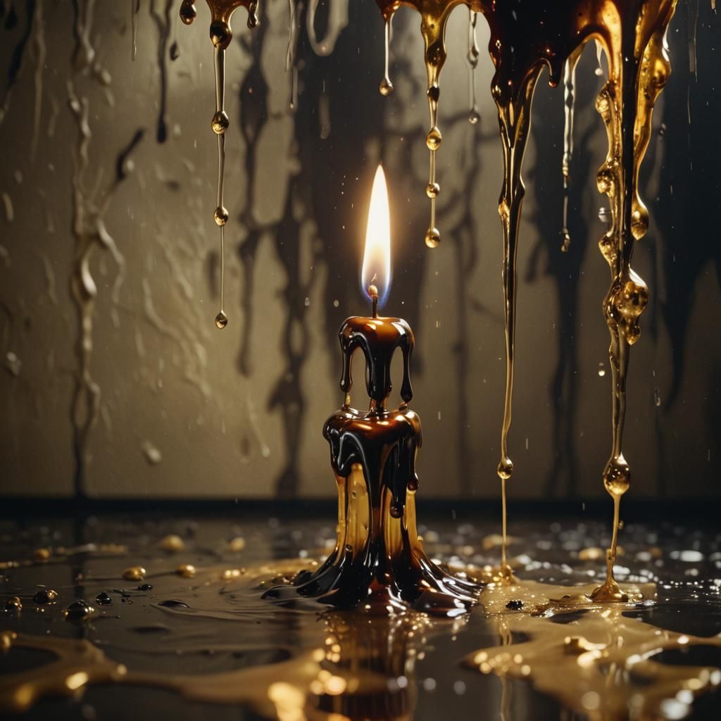 Mystical Candle in Dark Chamber: Surreal Film Still