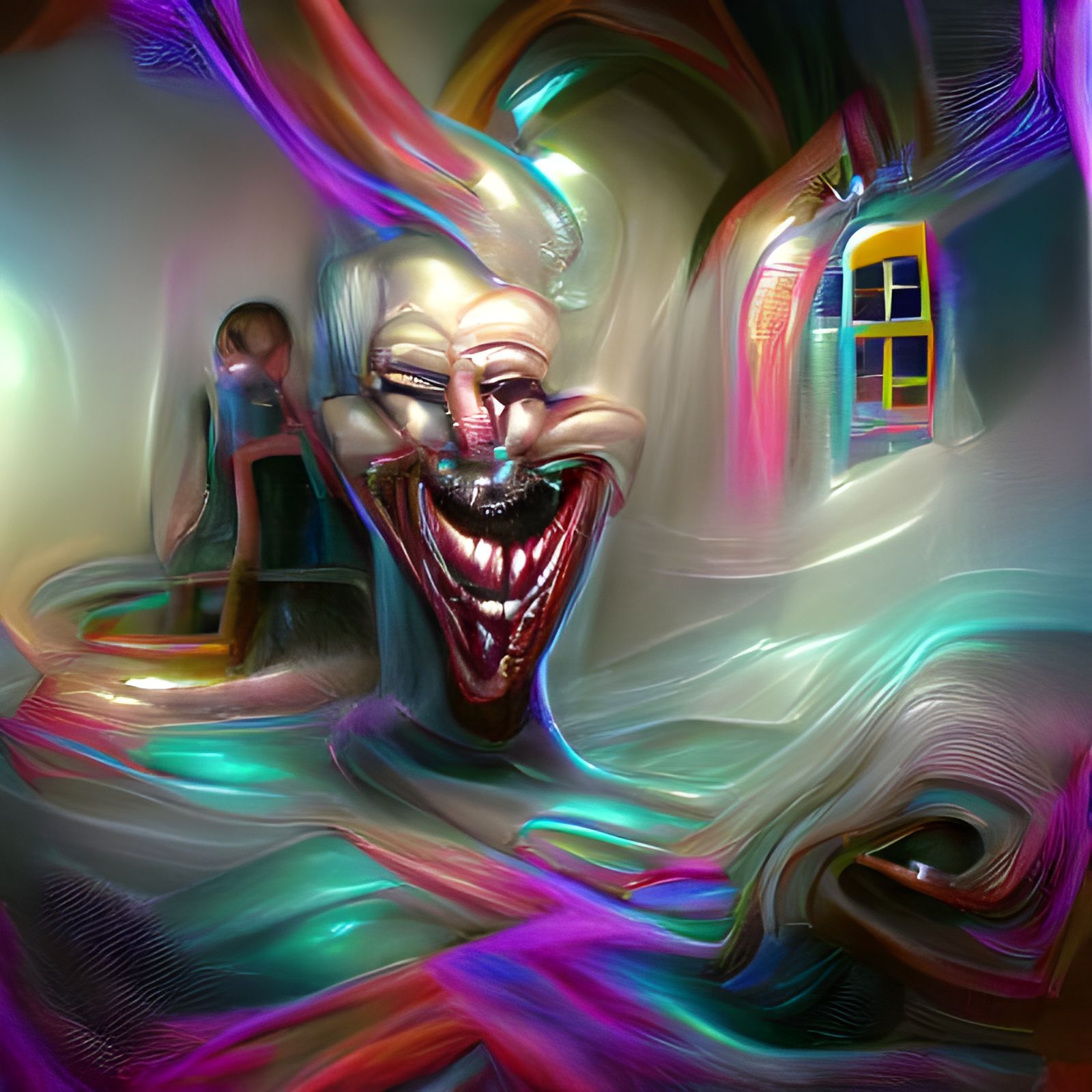 Sinister Funhouse: A Greg Rutkowski-Inspired Scene
