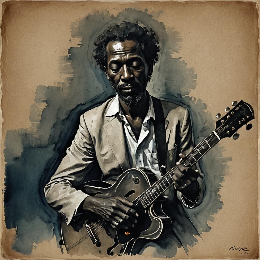 Blues Musician Sells Soul at Crossroads in Jazz Club