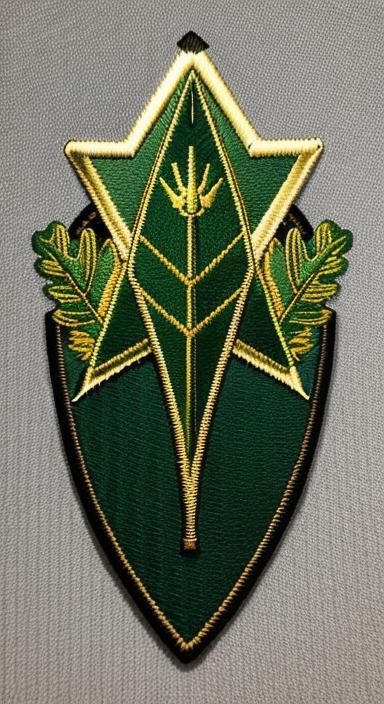 Sci-Fi Emblem Patch with Oak Leaf Design