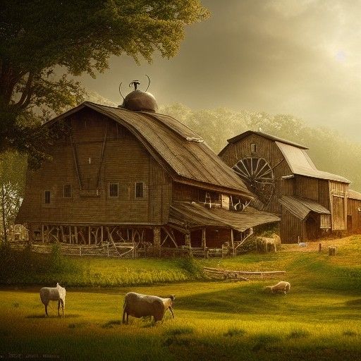 Epic Farm Digital Matte Painting