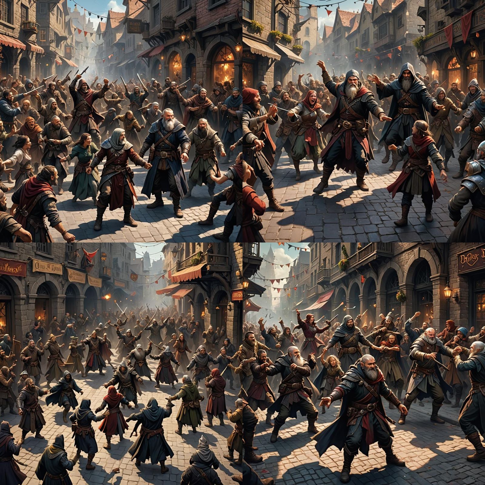 Fantasy Celebration in a Matte Painting Style