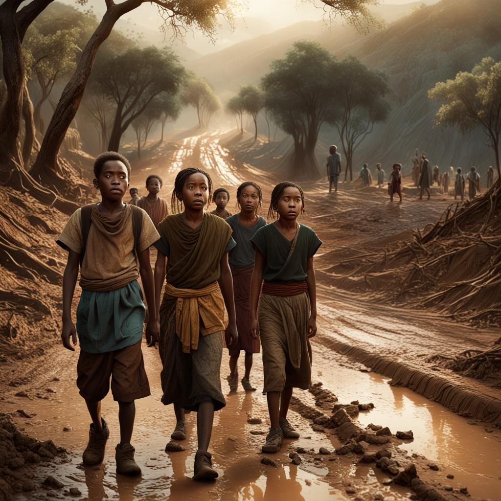 Dream of mudslide's and flood in a foreign land.