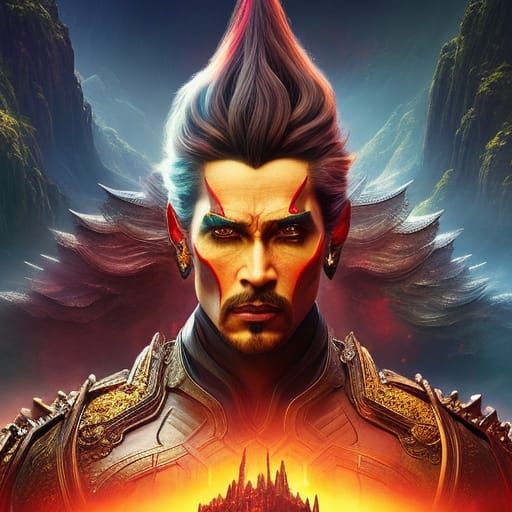 Futuristic Warrior with Fitness Body, Digital Art