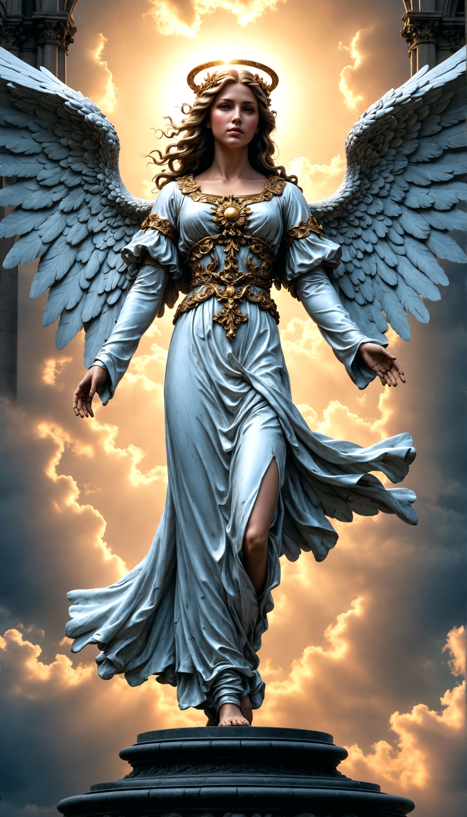 Ethereal Angel in Hyperrealistic HDR