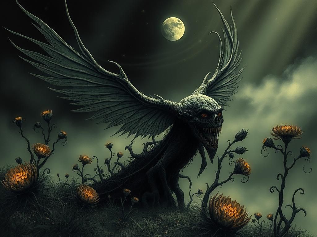 Gothic Dreamscape in Art Deco Style