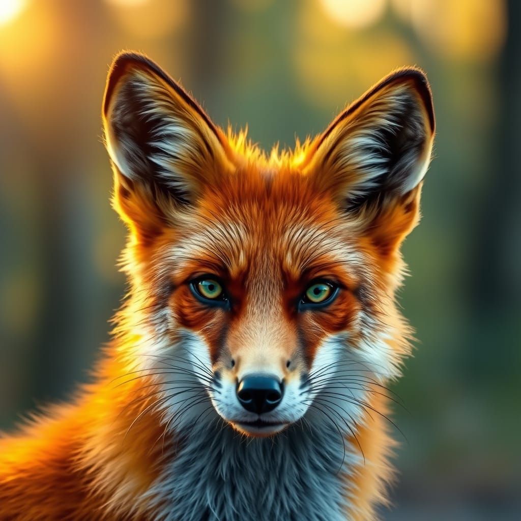 Majestic Red Fox with Emerald Eyes in Vibrant 4K