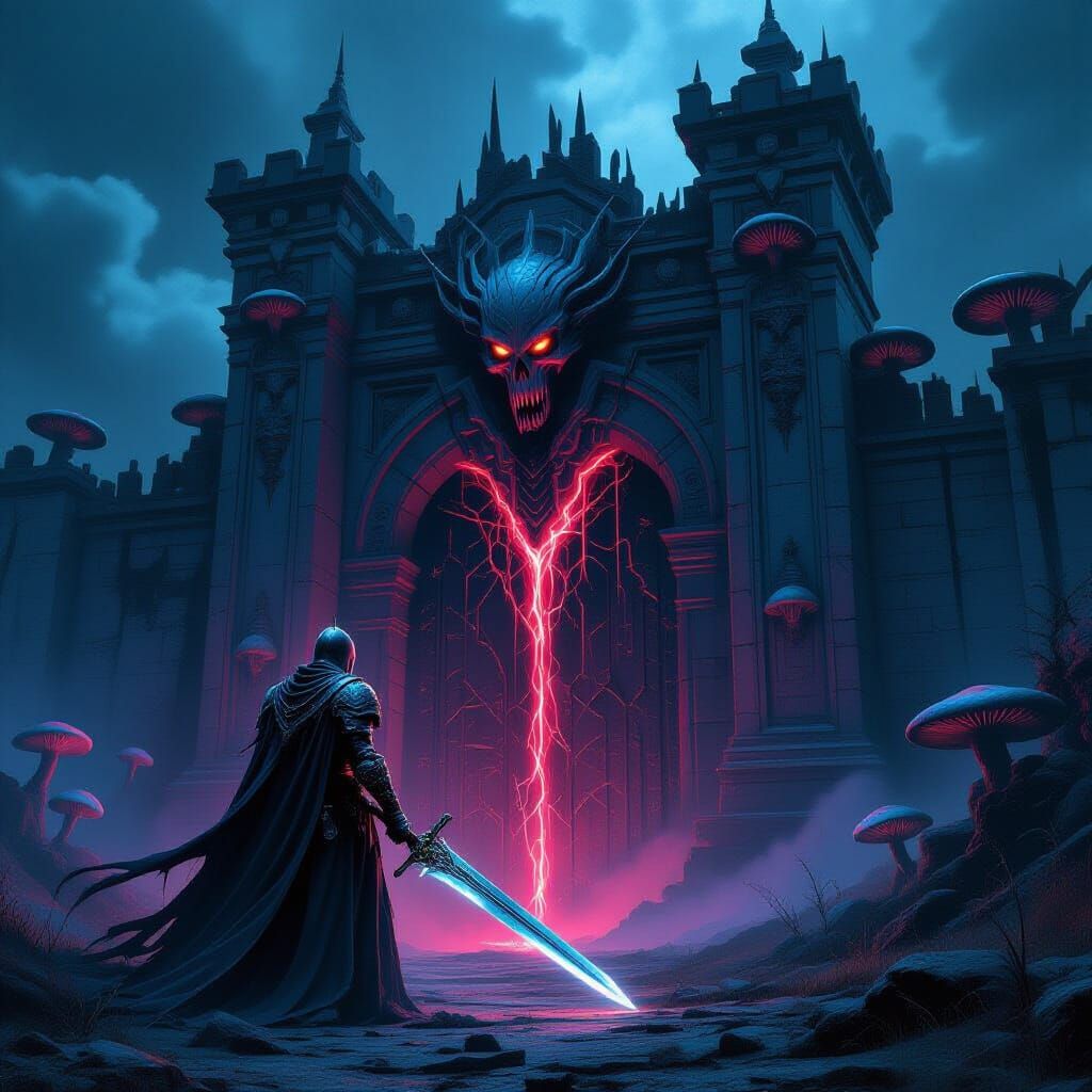 Spectral Knight Guarding Gate to Forgotten Dimension