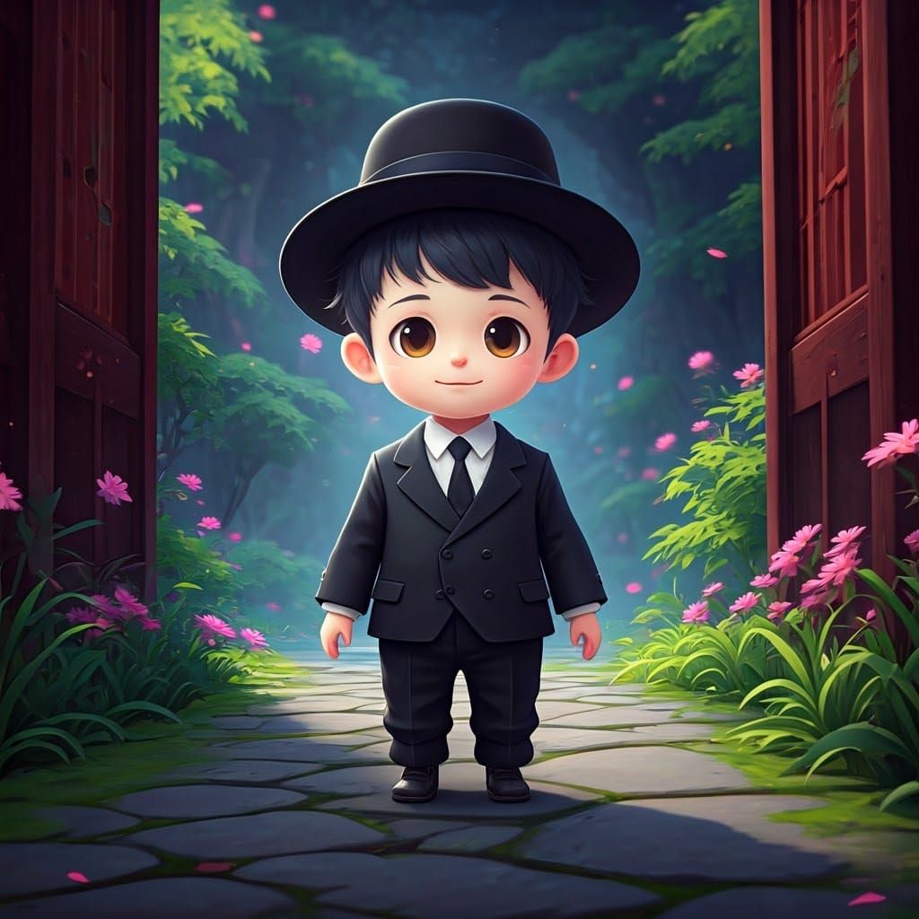 A cute Hasidic boy