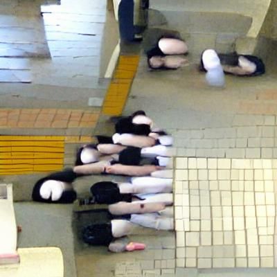 Pale, Faceless Japanese Schoolgirls