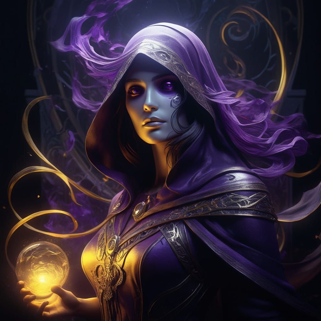 Ethereal Phantom Entity in Dark Fantasy Backdrop