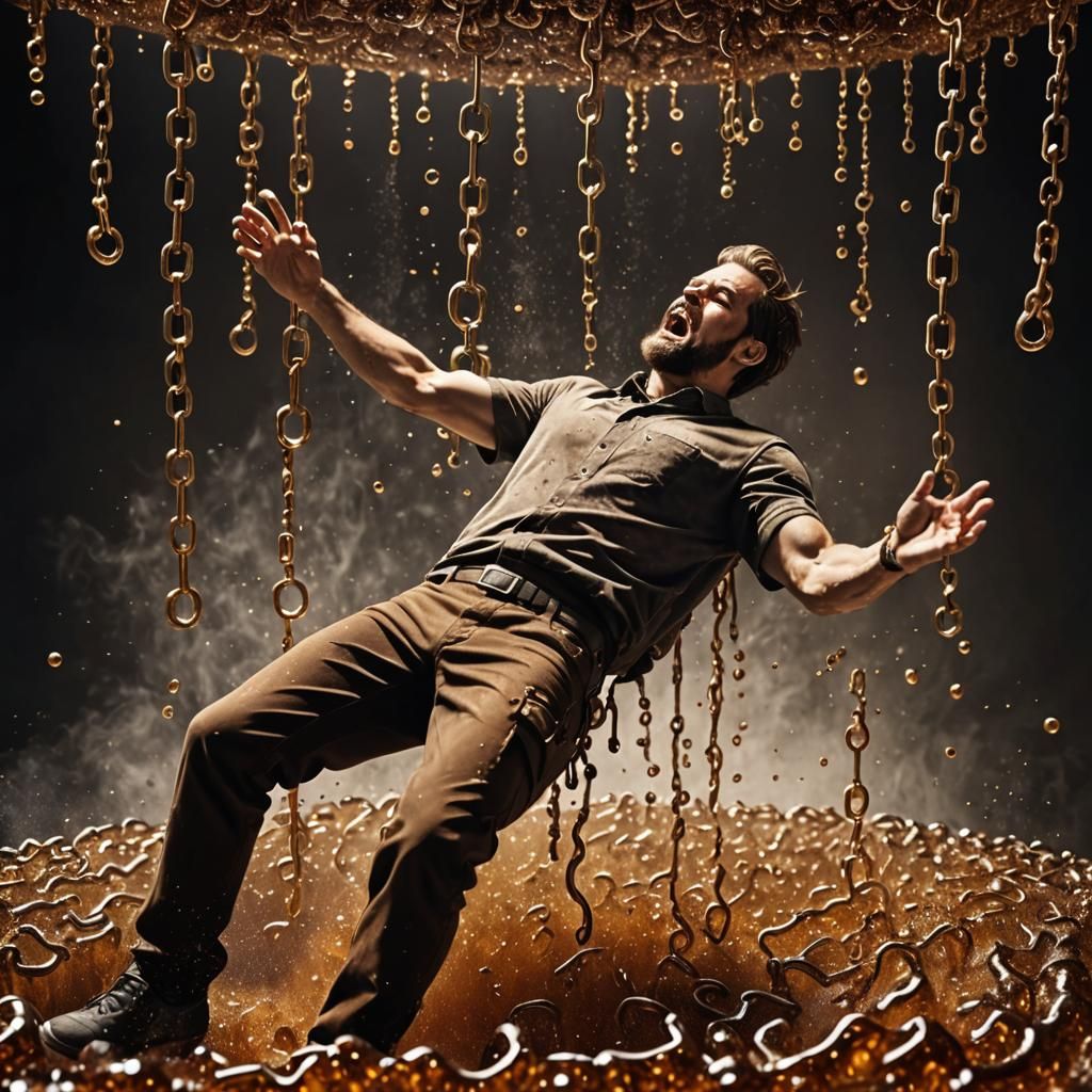 Person Vaporizing in Vat of Addictive Soda