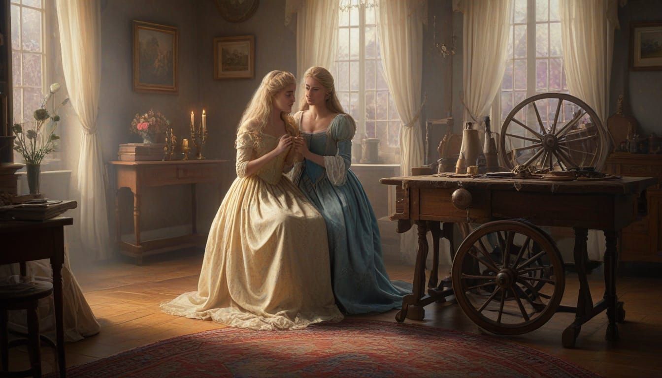 Princess Aurora Surrounded by Mystical Whispers