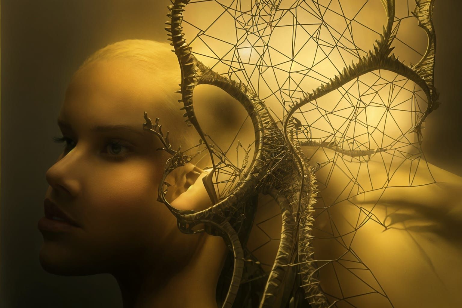 Intricate Spire Structures with Ethereal Lighting