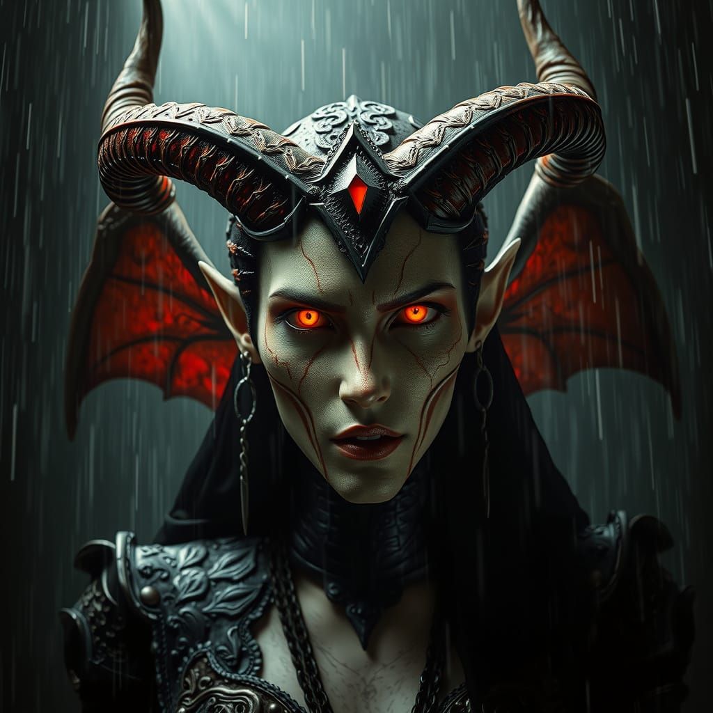 Lilith, Ancient Queen and Demoness in Gothic Style