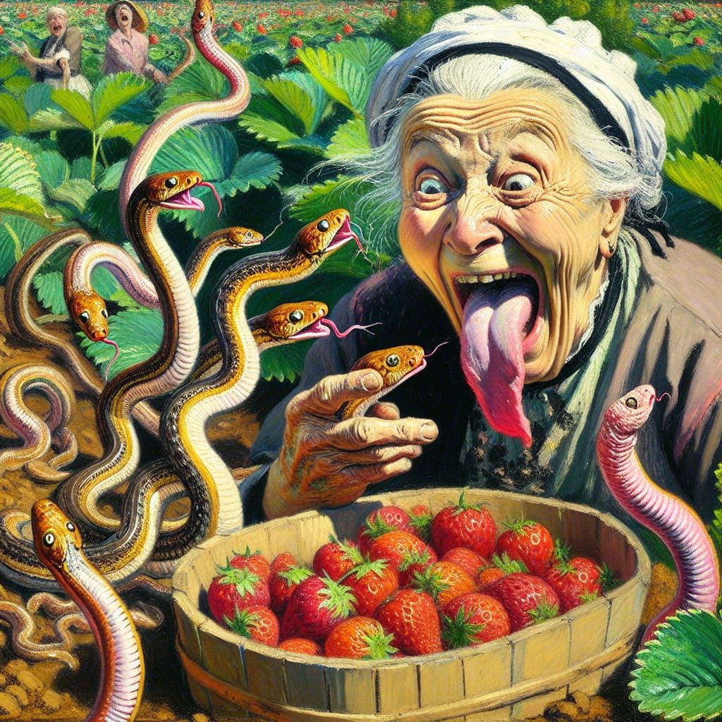 Grandma Makes Strawberry Cakes for Snakes II
