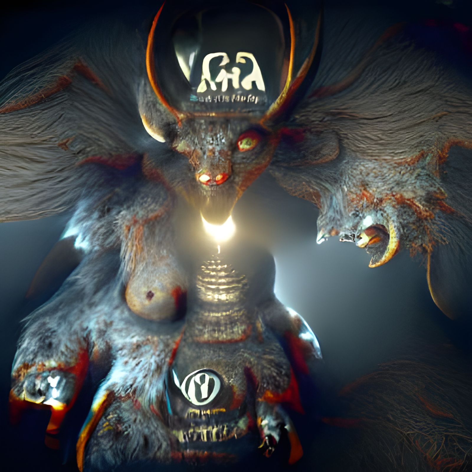 Ars Goetia Demons in Volumetric Lighting