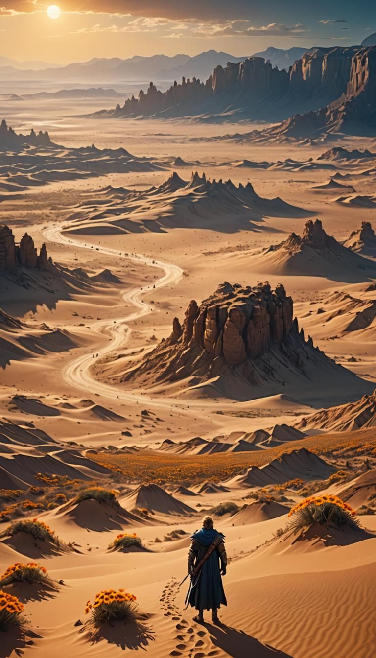 Desert Wanderer: A High-Fantasy Digital Painting