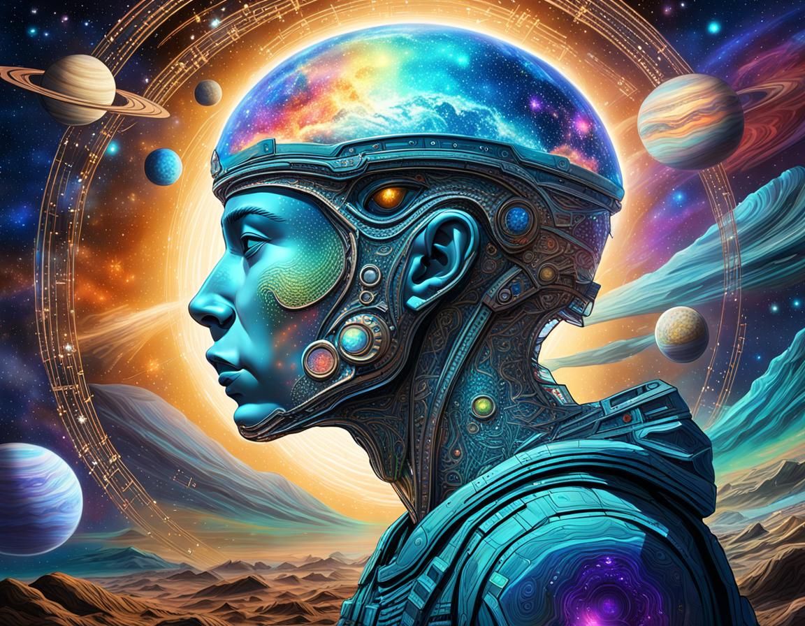 Alien Conspiracy on Mars: Holographic Cosmic Illustration