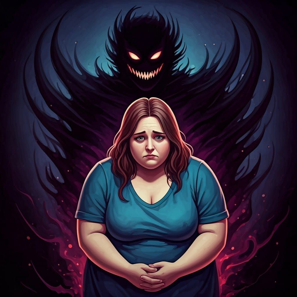 Eerie Spectral Figure Looming in Dark Fantasy Scene