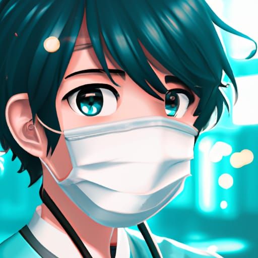 Cute Male Nurse Illustration in Studio Ghibli Style