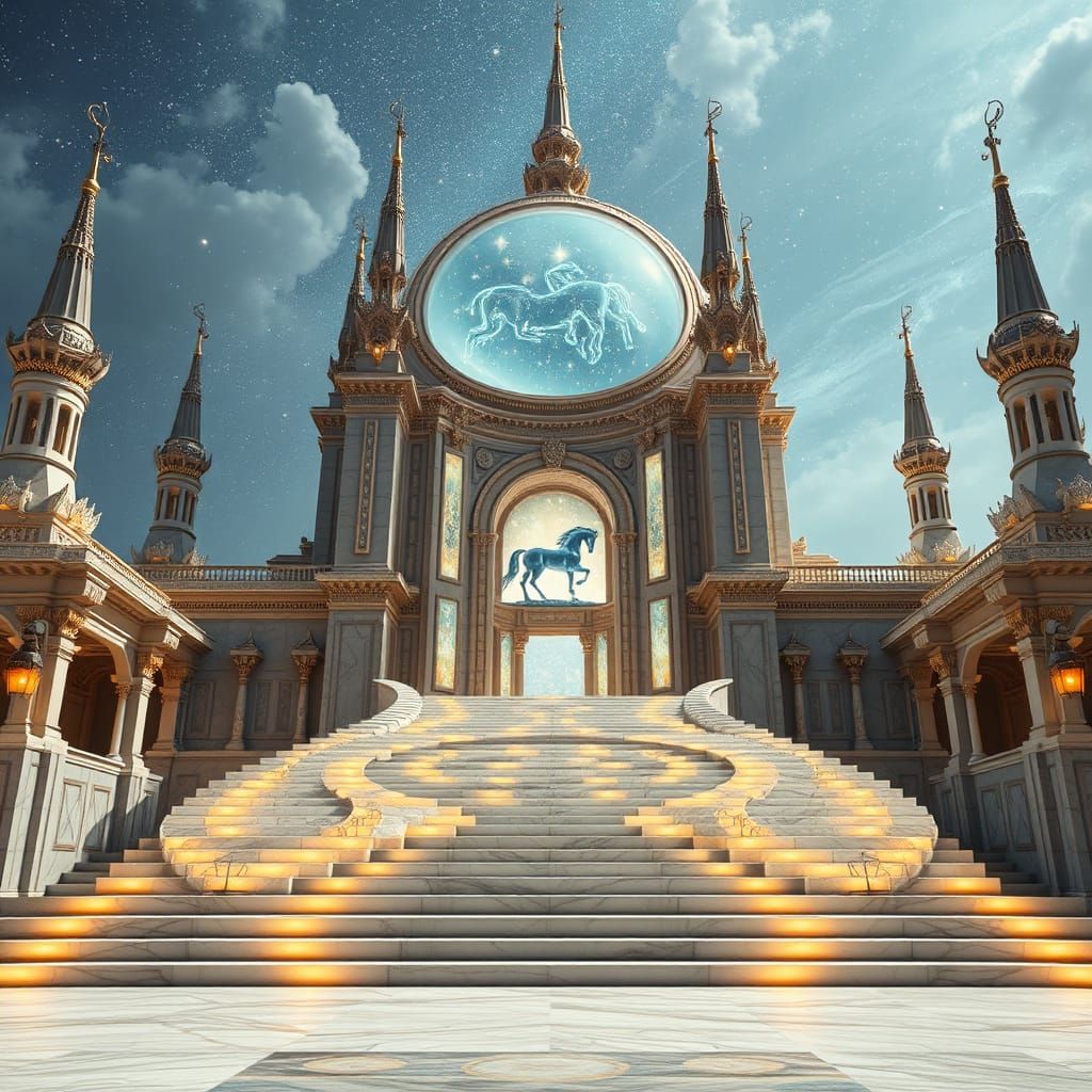 Ethereal Palace Shines with Stardust and Crystal