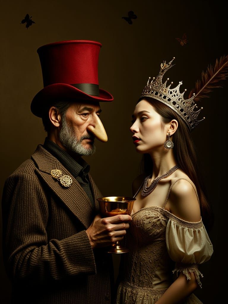 Mythic Portrait in Style of Yerka, Lacombe, Varo