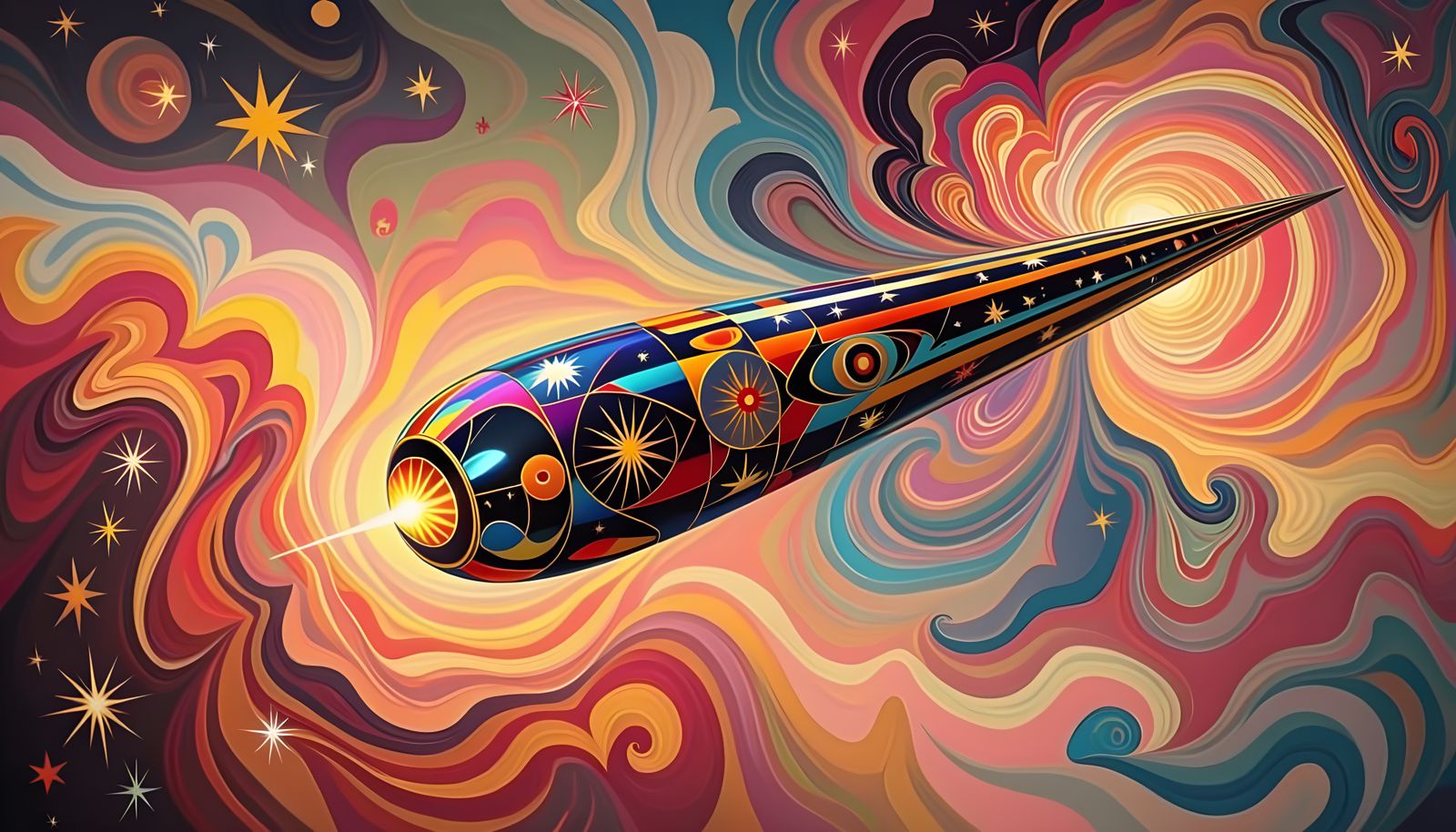 Iridescent Starship Reflects Kandinsky Cosmos in Surrealist ...