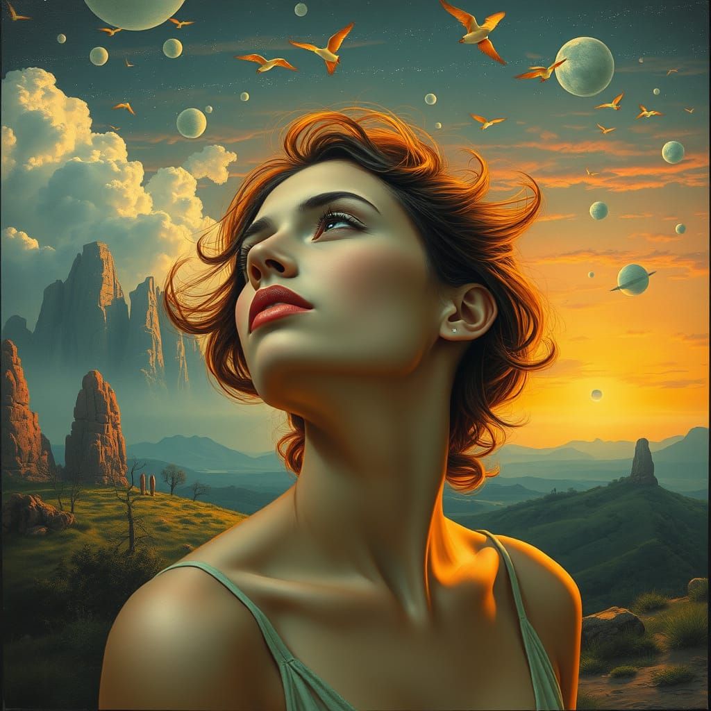 Surreal Landscapes: Romantic Realism Meets Futuristic Art