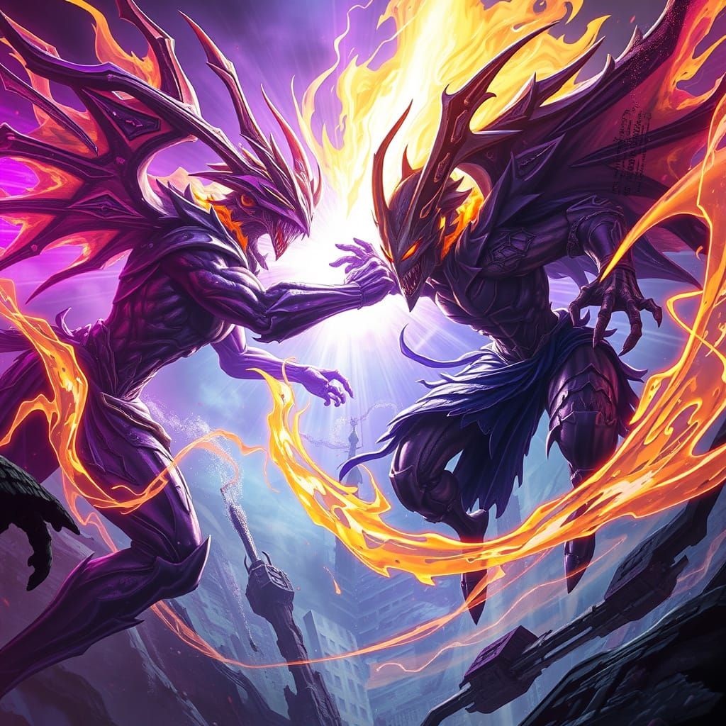 Supersonic Clash in Dark Fantasy Realm