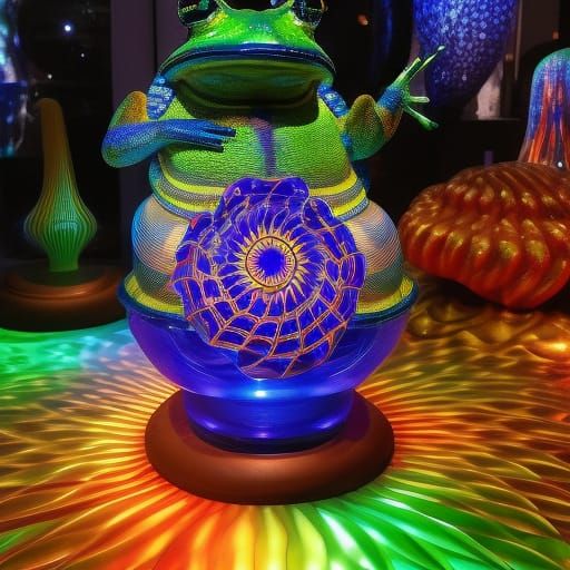 Groovy Frog Disco Statue Light