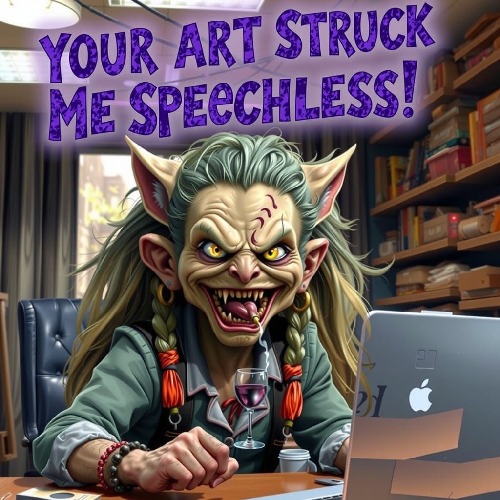 a cartoon talk bubble at the top with text that says "Your A...