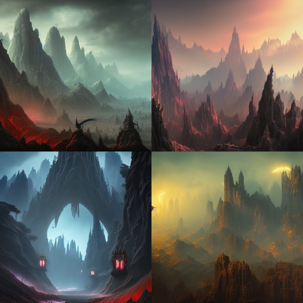 Detailed Matte Painting of Black Sabbath