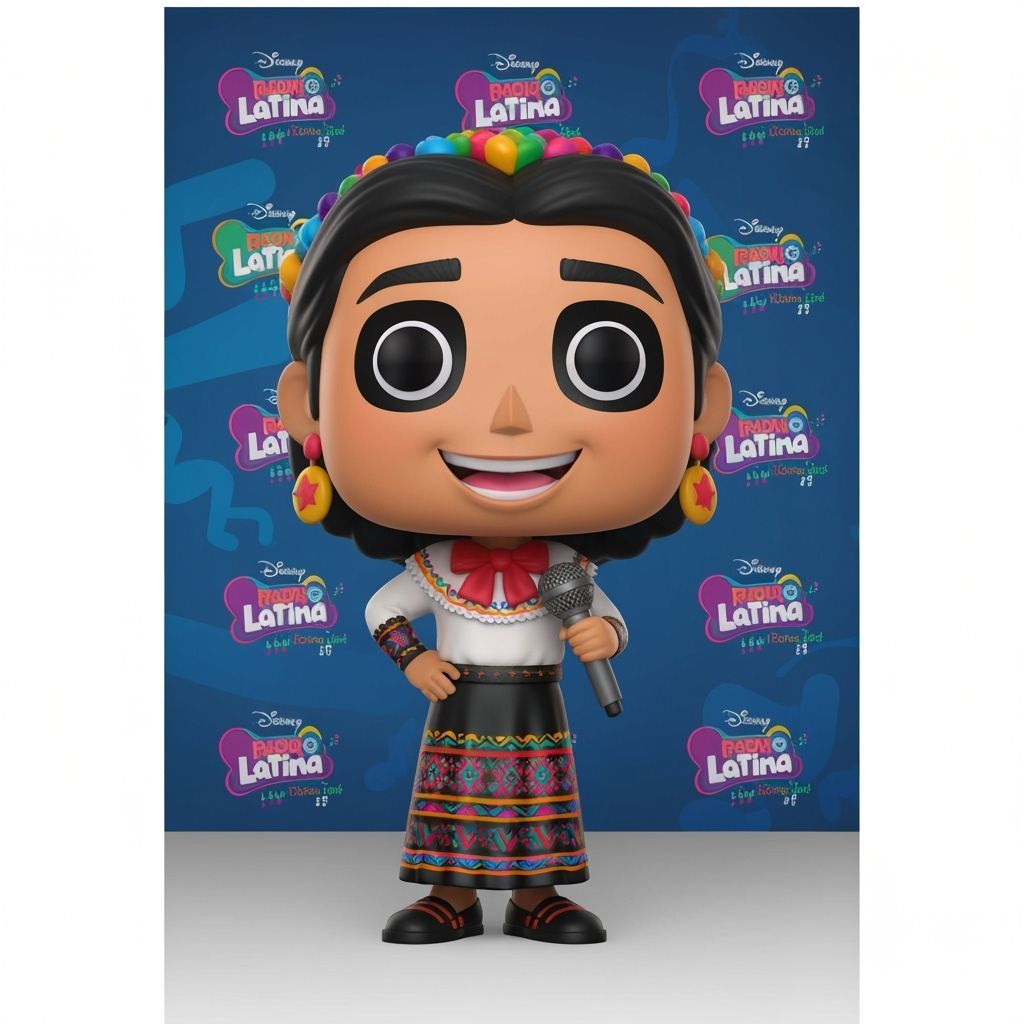 Funko Pop Figure Disney Sings a Song from the Movie Coco on Radio Disney Latina