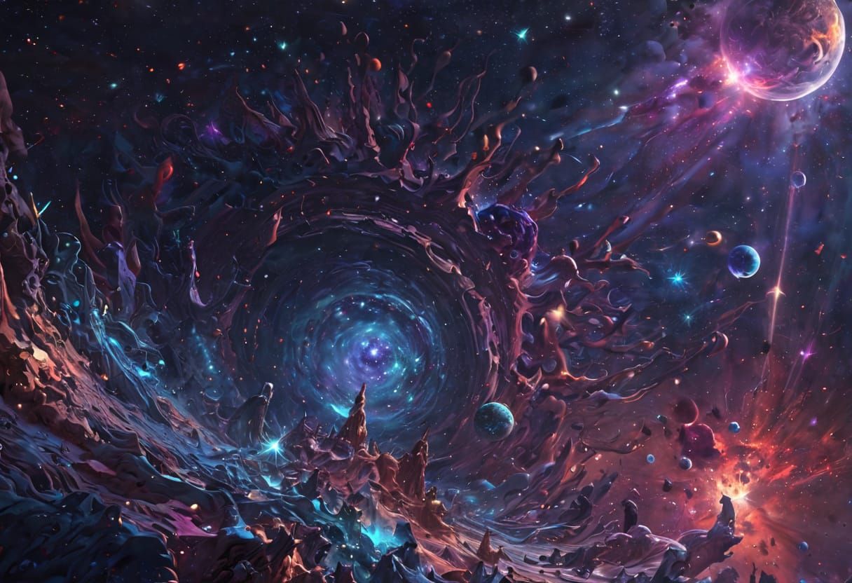 Cosmic Portal in Vibrant Colors