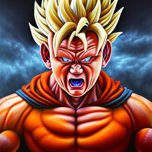 Super Saiyan Gordon Ramsay: Hyperdetailed Digital Art